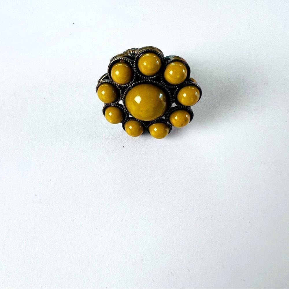 Ring Elastic Yellow Flower Boho